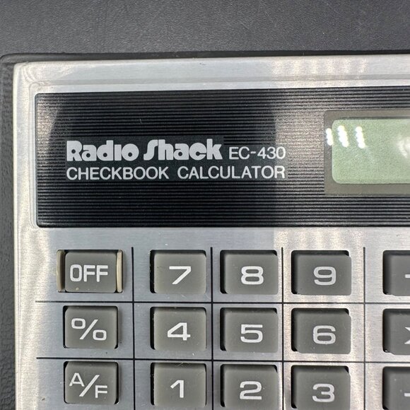 Vintage RadioShack EC 400 Checkbook Calculator Case Dual Power Battery Solar 80s - Picture 8 of 10